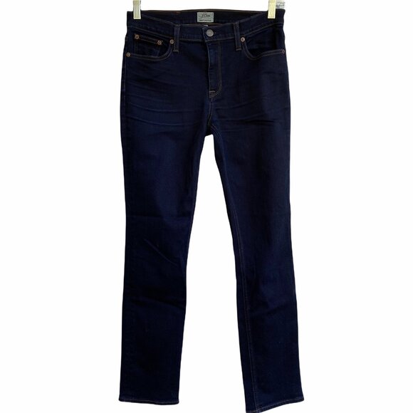 J Crew Womens Matchstick Jeans Size 27 Dark Wash E0079 Cotton Blend Stretch - Picture 1 of 12